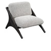 Classic Home Georgia Upholstered Accent Chair - Gray Wood Frame and Ivory Upholstery