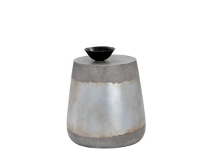 ARIES SIDE TABLE - CONCRETE - SILVER