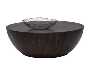 KINSLEY COFFEE TABLE - SMALL - DARK BROWN
