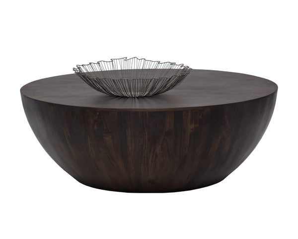 KINSLEY COFFEE TABLE - SMALL - DARK BROWN