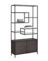 Stamos Bookcase - Black - Charcoal Grey