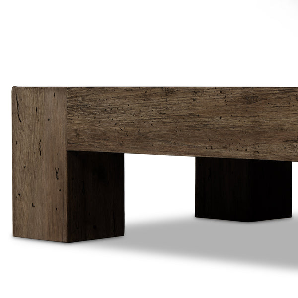 Abaso Rectangular Coffee Table In Ebn Rstic
