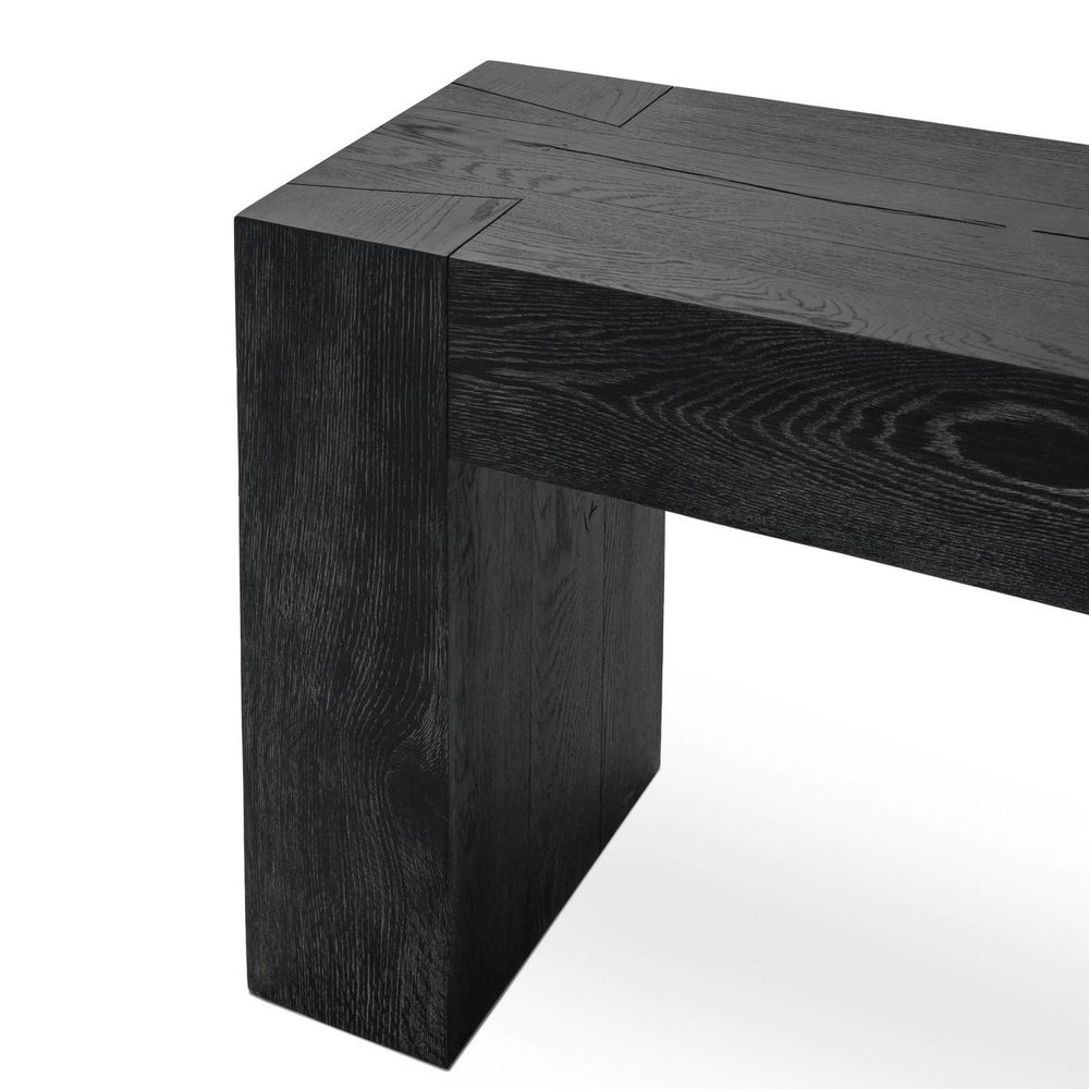 Bristol Solid Wood Rectangle Console Table - Aged Black