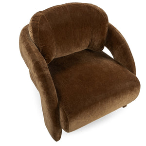 Salino Upholstered Lounge Chair with Foam Seat - Bronze