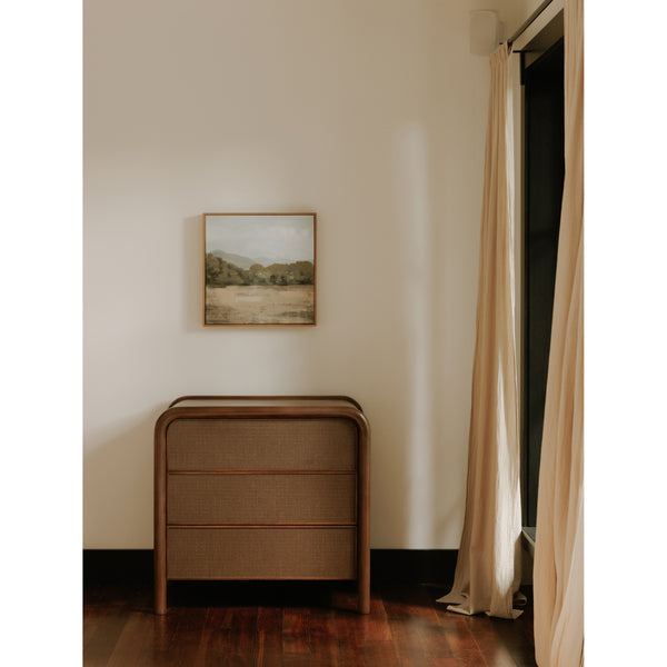 Rye 3 Drawer Nightstand in Warm Brown