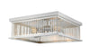 Camellia 4 Light Flush Mount in Brushed Nickel Finish