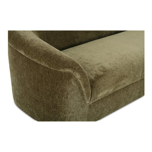 Moe's Thora Sofa Dark Green Velvet