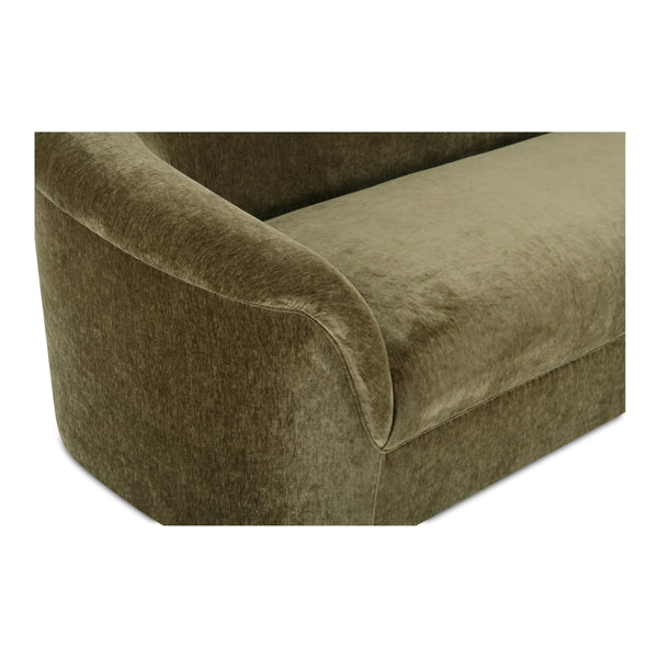 Moe's Thora Sofa Dark Green Velvet