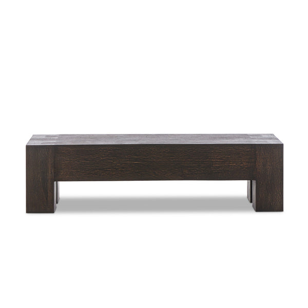 Abaso Accent Bench - Ebony Rustic Wormwood Oak