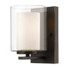 Willow 1 Light Wall Sconce in Olde Bronze Finish