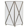 WHITE GLASS XHATCH WASTEBASKET
