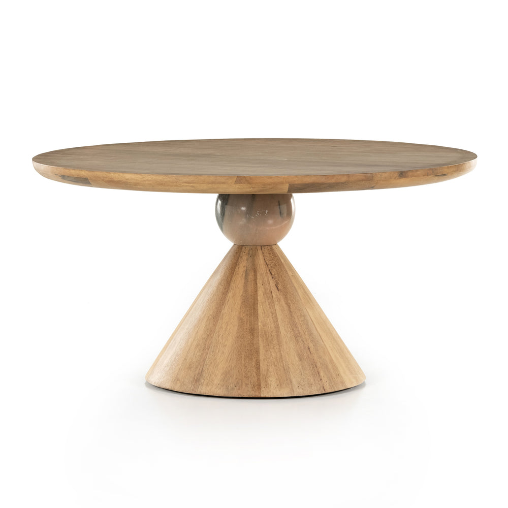 Bibianna Dining Table In Smoked Honey In Blush