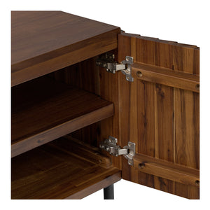 Lincoln Media Cabinet in Brown with Clinker Design