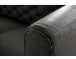Dalton sofa in vintage black with black legs