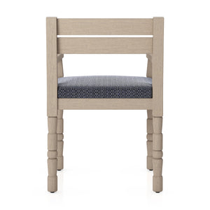 Waller Outdoor Dining Armchair In Brn/Navy