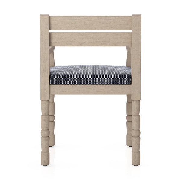 Waller Outdoor Dining Armchair In Brn/Navy