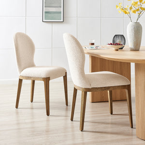 Eldoris Boucle Dining Side Chair, Palladian Beige