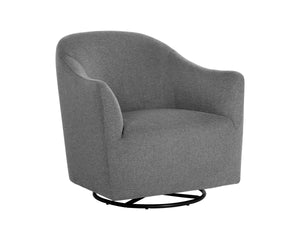 SILVANA GLIDER LOUNGE CHAIR - BELFAST KOALA GREY