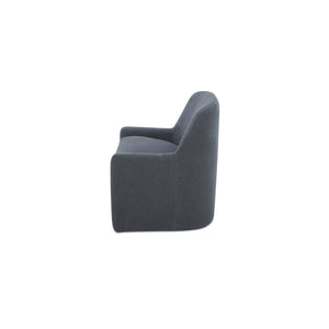 Moe's Maisie Rolling Dining Chair in Slate Blue