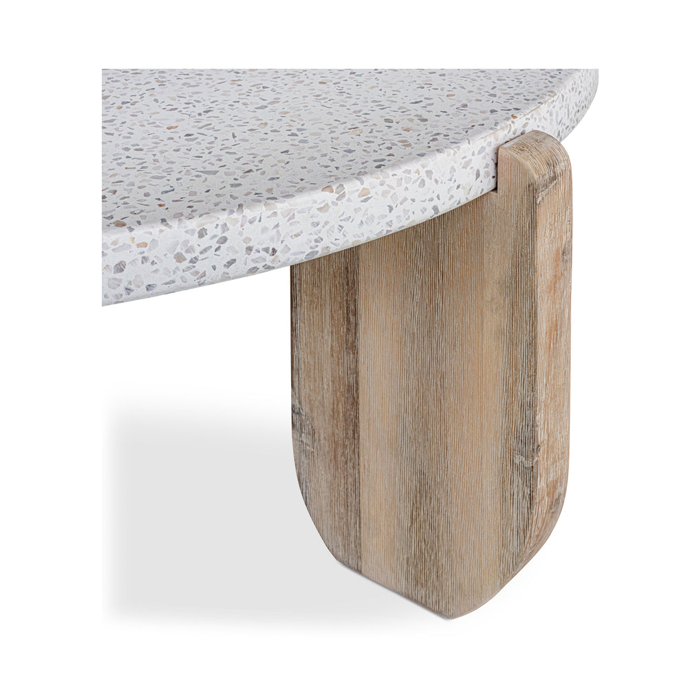 Wunder Coffee Table White with Terrazzo Top