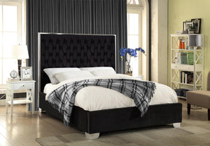 Priscilla Full Bed In Black Velvet