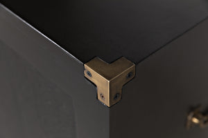 Charles Chest in Pale Mahogany with Brass Handles