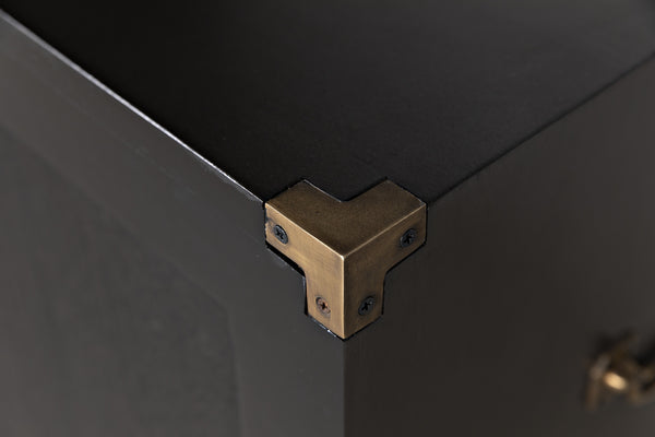 Charles Chest in Pale Mahogany with Brass Handles
