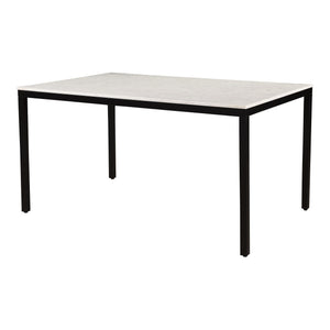 Moe's Parson Small Marble Dining Table, White