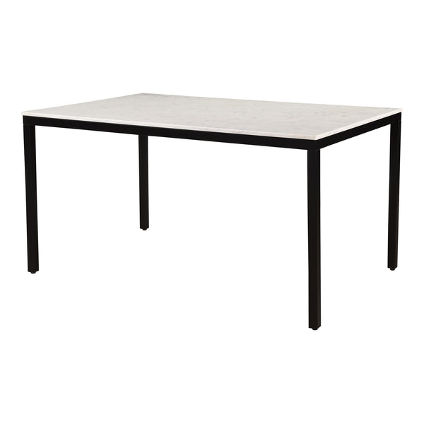 Moe's Parson Small Marble Dining Table, White
