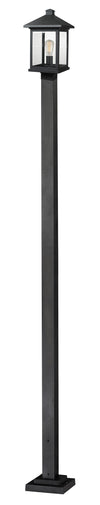 Portland 1 Light Outdoor Post Light in Black Finish