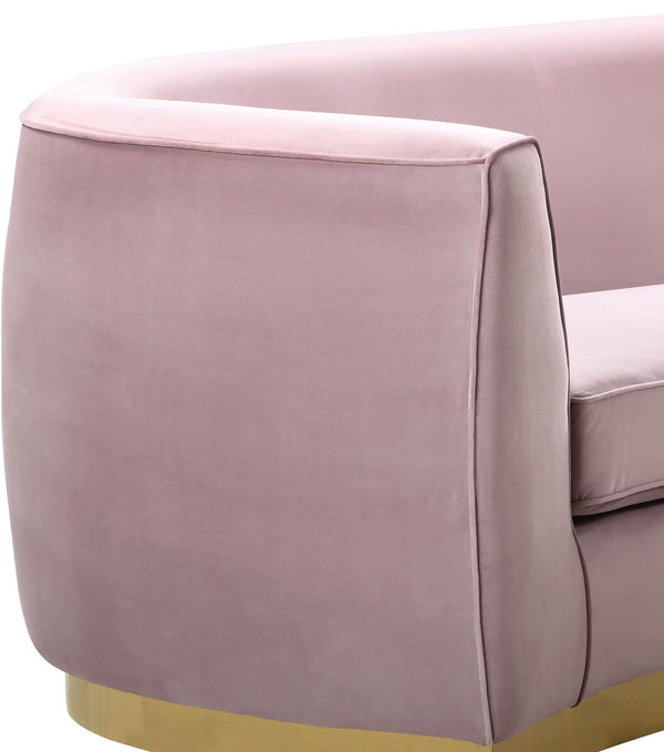 Crystal Sofa In Pink Velvet