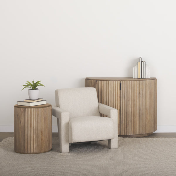 Sovereign Oatmeal Fully Upholstered Accent Chair