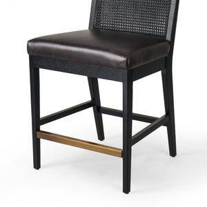 Antonia Cane Armless Bar + Counter Stool In Sonoma Black-Brushed Ebony-Brushed Ebony Cane-Counter