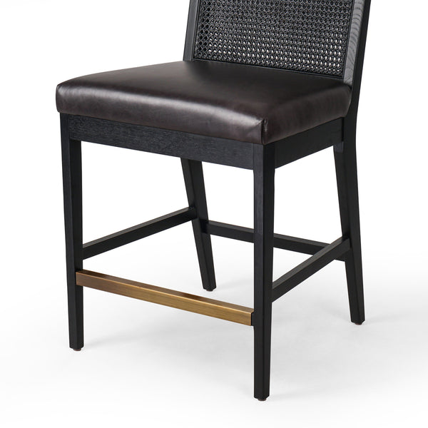 Antonia Cane Armless Bar + Counter Stool In Sonoma Black-Brushed Ebony-Brushed Ebony Cane-Counter