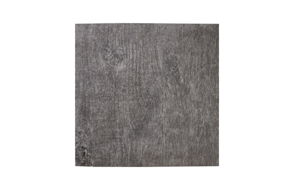 Origins Dining Table, Gray Stone, Square, Brushed Stainless Steel Base