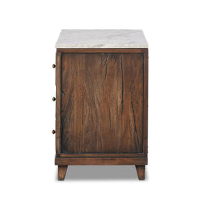 Odette Nightstand - White Statuario Marble