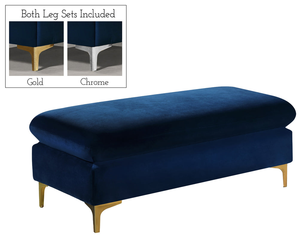 Lucy Ottoman In Navy Velvet