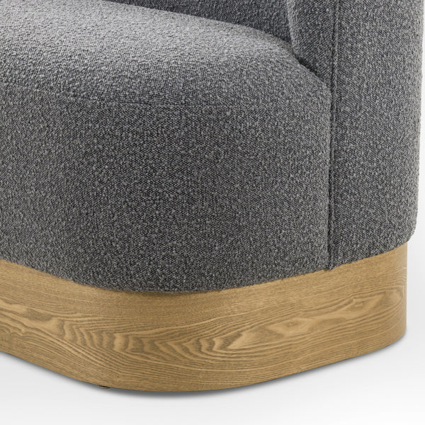 Krista Dining Bench In Knoll Charcoal
