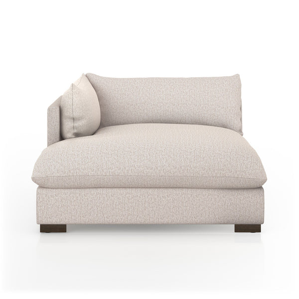 Westwood Sectional In Bayside Pebble And Espresso