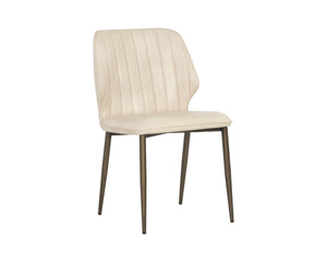 CLINTON DINING CHAIR - BRONZE - BRAVO CREAM