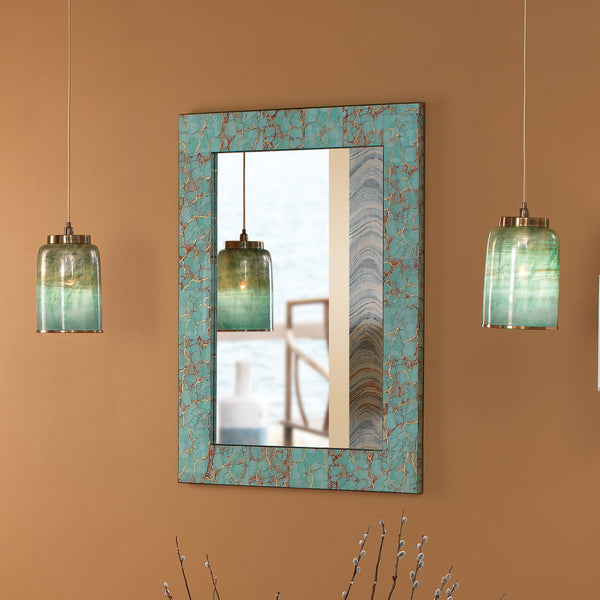 Vapor Metallic Glass 1-Light Pendant, Aqua