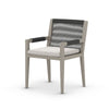 Sherwood Dining Armchair In Grey/Stone Grey