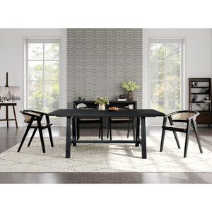 Bedford KD 79" Rect. Dining Table "A" Base, Brushed Black 