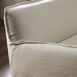 Addington Slipcover Bench in Brussels Natural