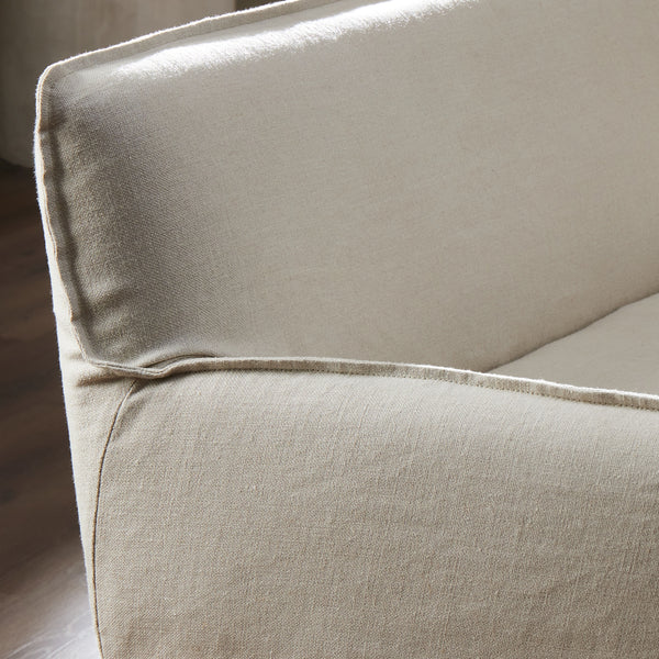 Addington Slipcover Bench in Brussels Natural