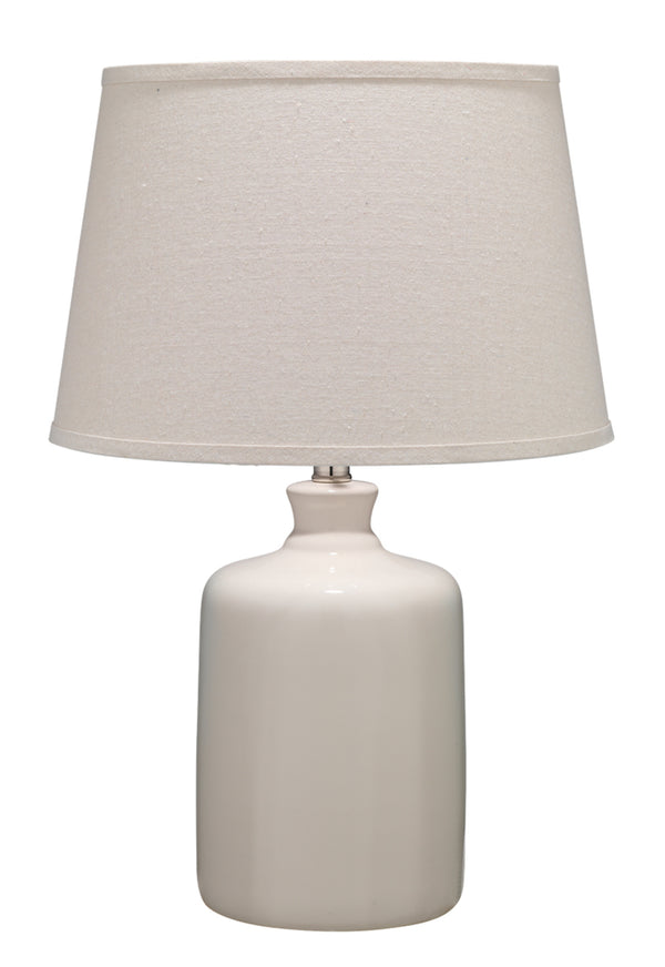 Milk Jug Glass Table Lamp, Cream
