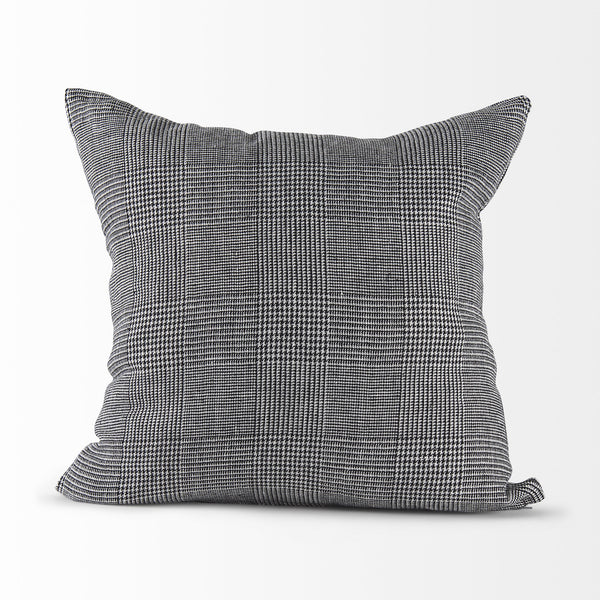 Ramone 20 x 20 Black and White Fabric Decorative Pillow Cover