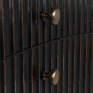Irene Dresser, Hand Rubbed Black with Light Brown Trim
