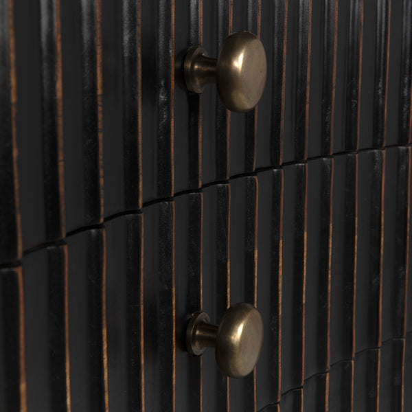 Irene Dresser, Hand Rubbed Black with Light Brown Trim