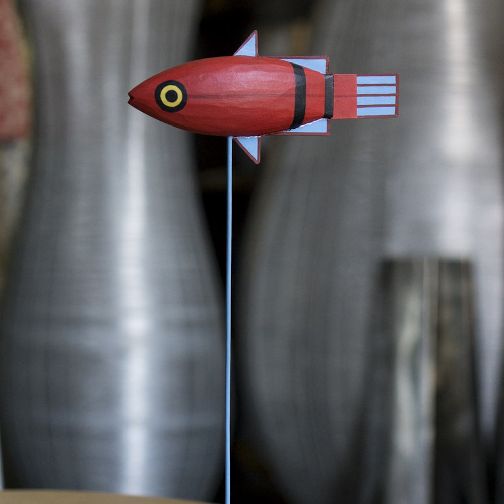 Barred 12"H Cardinalfish Sculpture